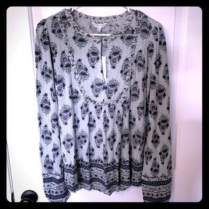 NWT Lucky Brand MEDIUM floral blouse